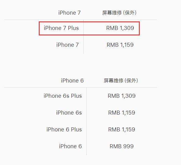 iphone 7plus換屏幕多少錢，蘋果7p換屏幕報價